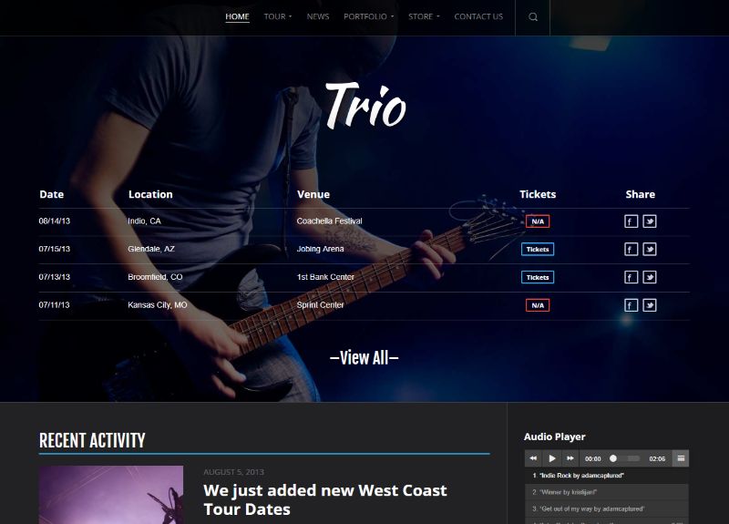 Trio WordPress Musikthema