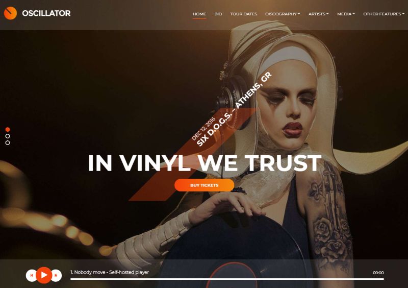 Oszillator WordPress Music Theme