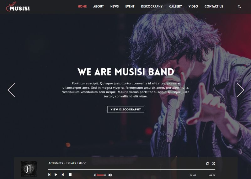 Musisi WordPress Musikthema