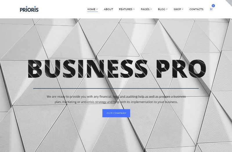 Prioris Consulting WordPress-Theme