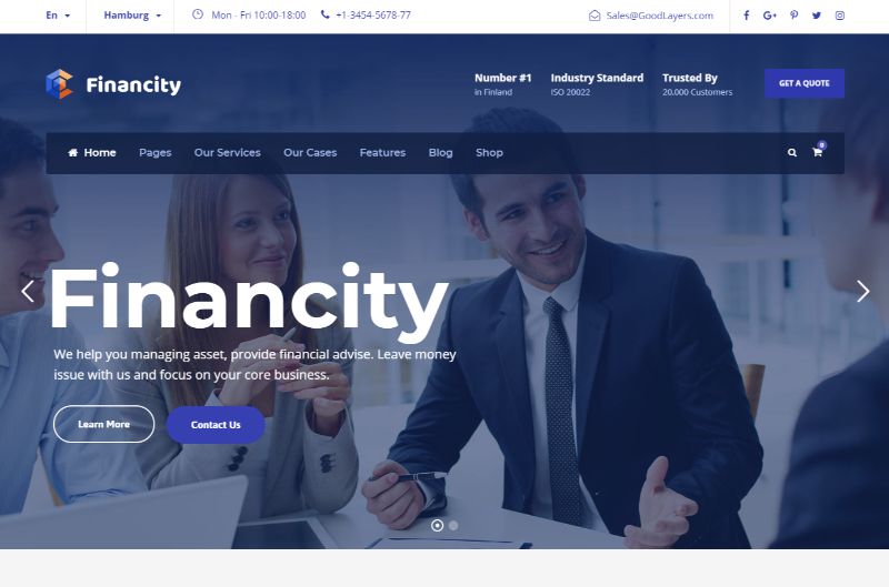 Financecity Consulting WordPress-Thema