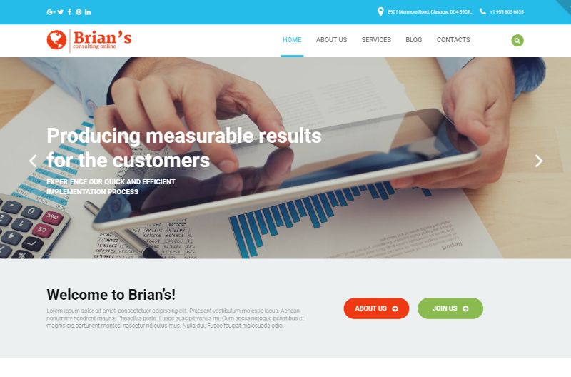 Brians Consulting WordPress-Theme
