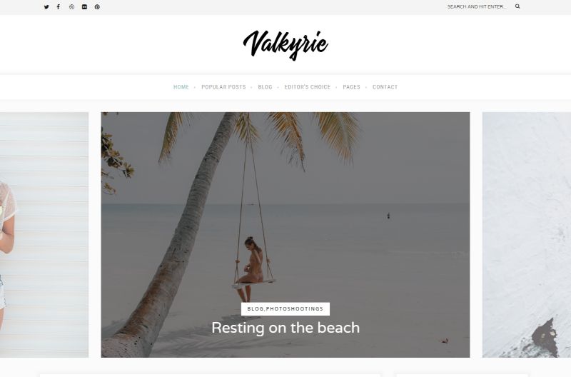 Tema de WordPress de estilo de vida Valkyrie