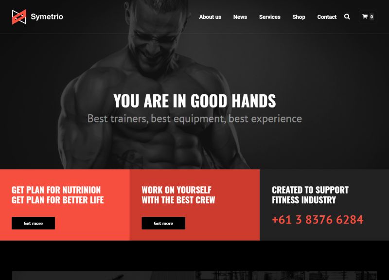 Tema WordPress Symmetrio Fitness