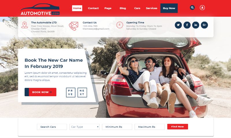Автомобильная тема WordPress ThemeEye