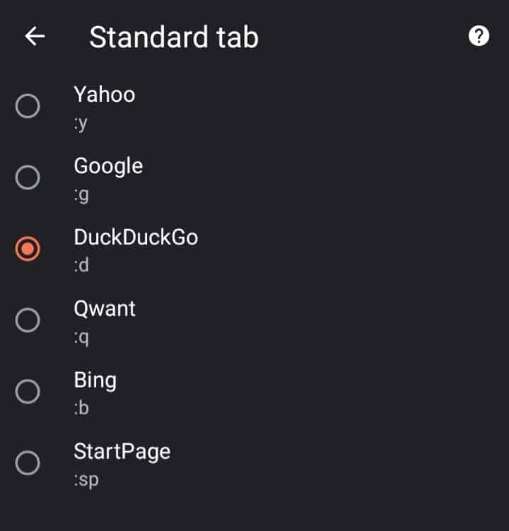 braver les options du moteur de recherche par défaut