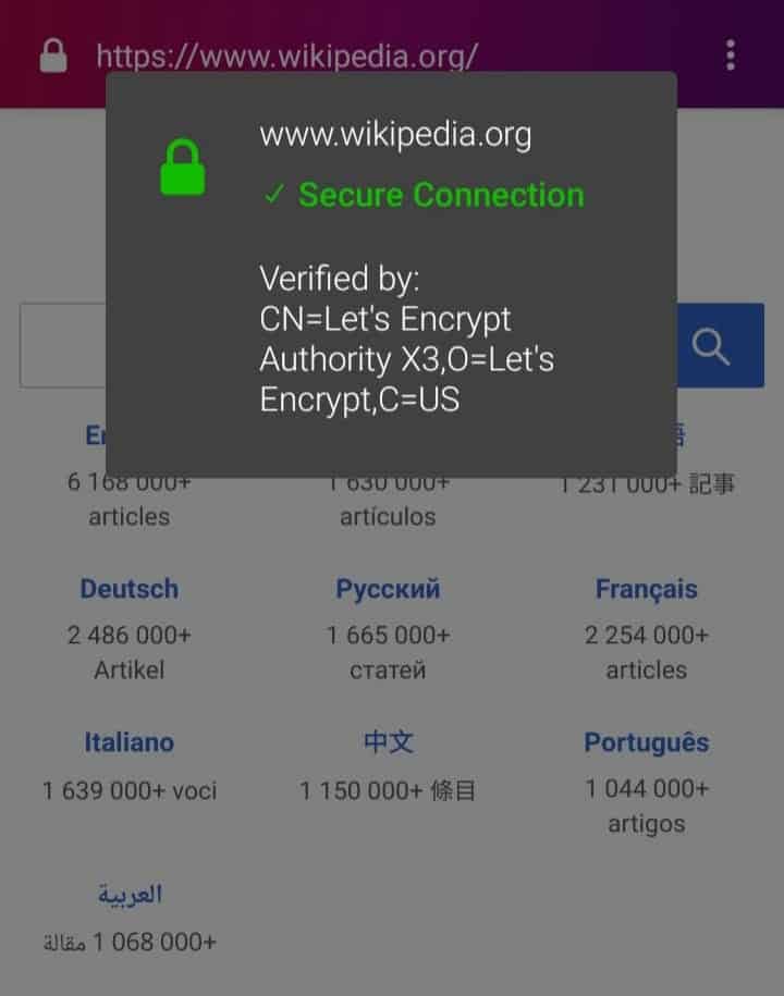 connexion https avec mise au point firefox