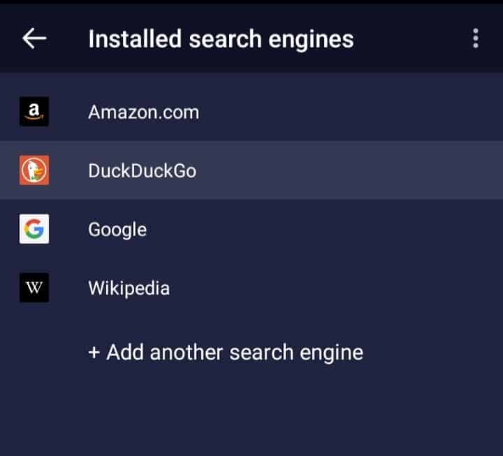 options du moteur de recherche firefox