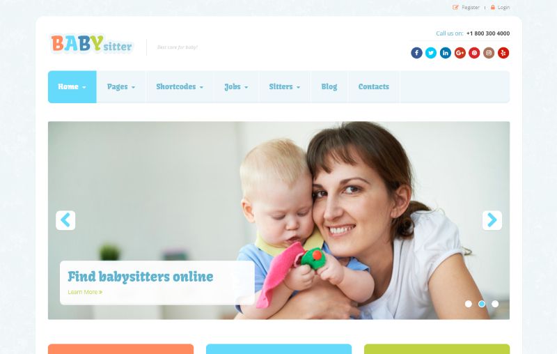 Bebek bakıcısı wordpress iş teması