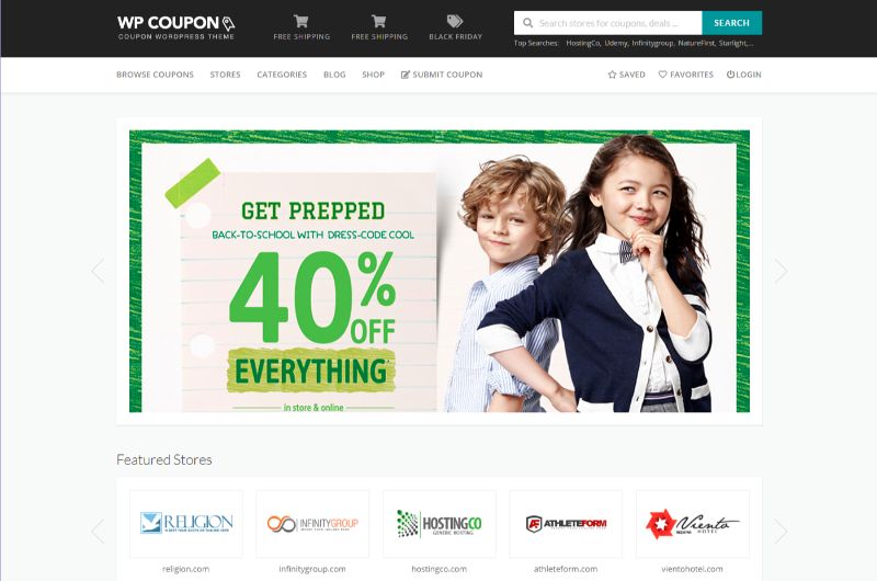 WP クーポン名声のテーマ