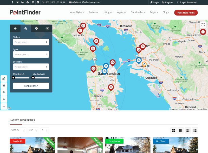 PointFinder ディレクトリ WordPress テーマ
