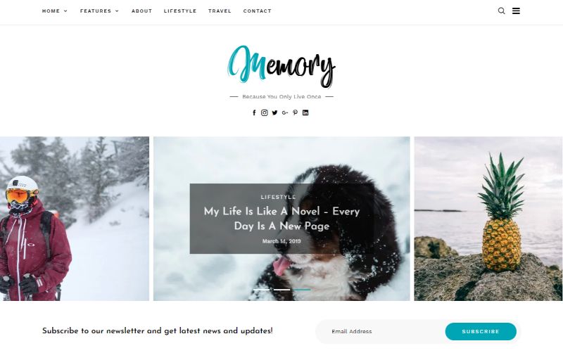 Tema WordPress pentru blog personal Memory