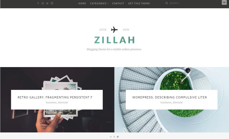 Tema WordPress pentru blogul personal Zillah