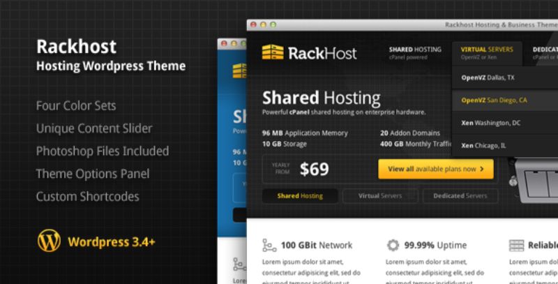 Rackhost ホスティング WordPress テーマ