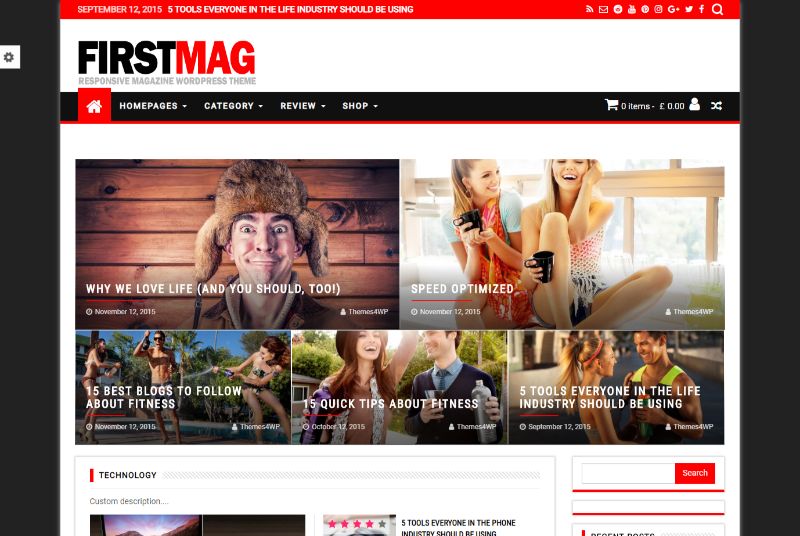 最初の Mag Pro News WordPress テーマ