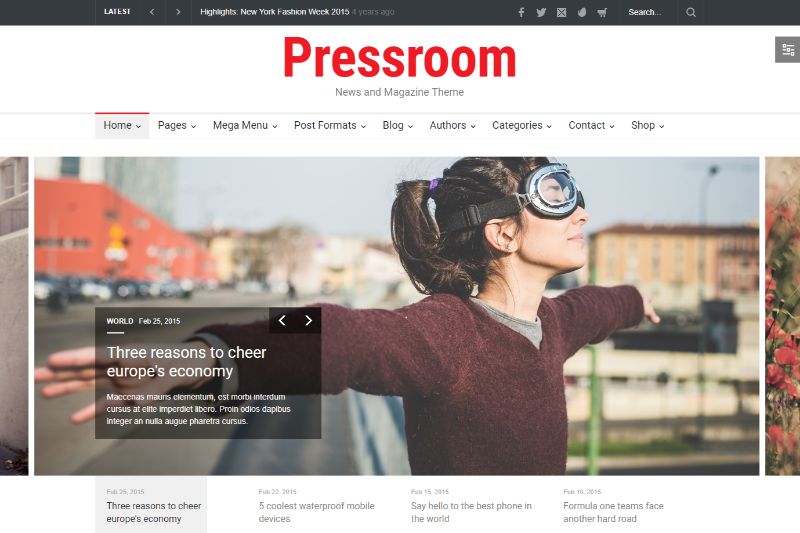 プレスルーム ニュース WordPress テーマ