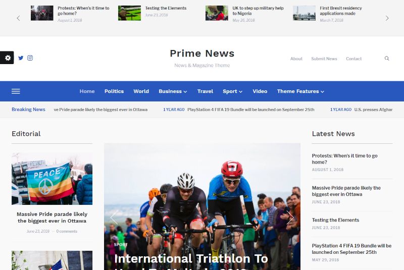 プライムニュースワードプレスのテーマ