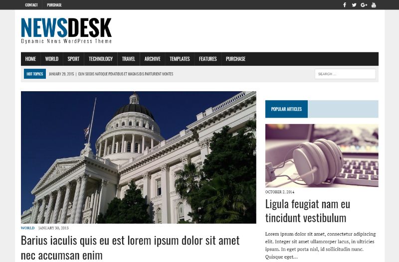 MH Newsdesk ニュース WordPress テーマ