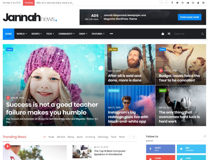 Jannah News WordPress テーマ