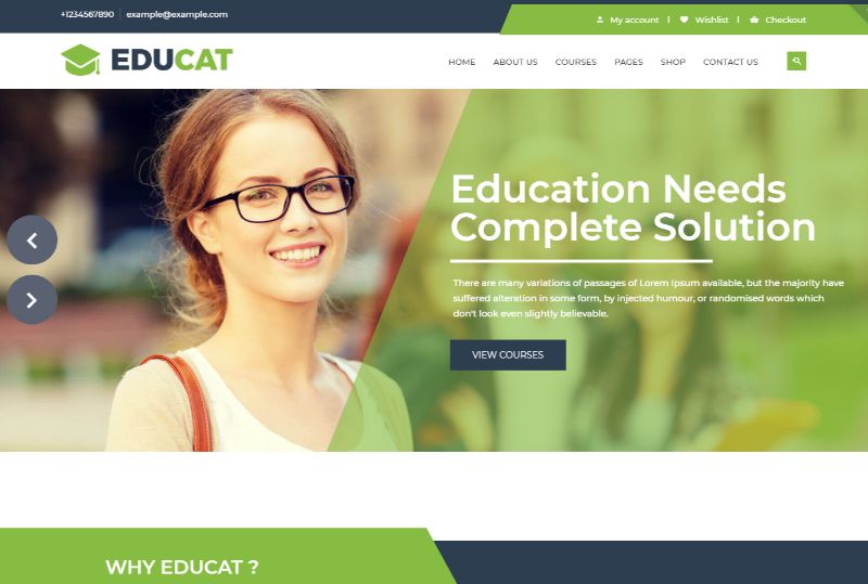 Educat 教育 WordPress テーマ