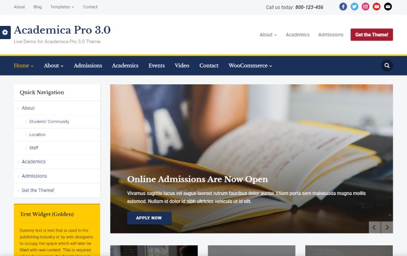 Academica Pro Education WordPress テーマ