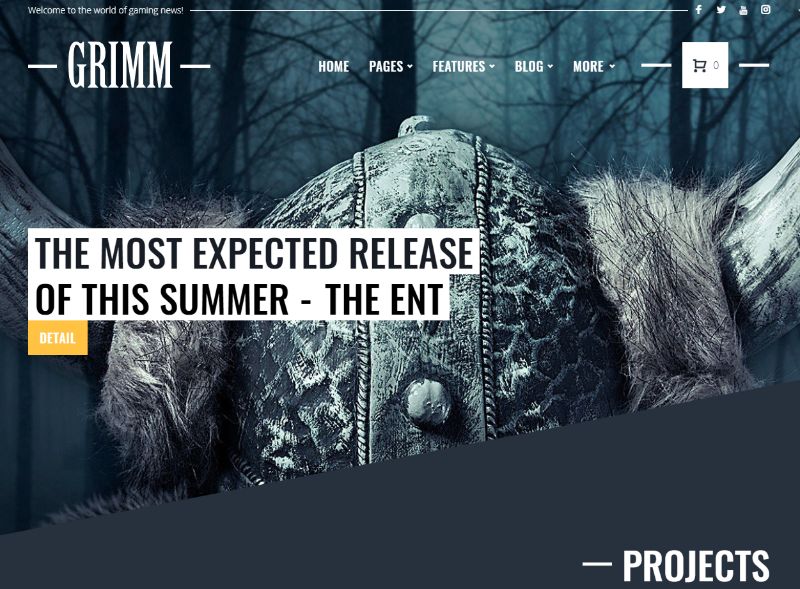 Тема WordPress для игр Гримм