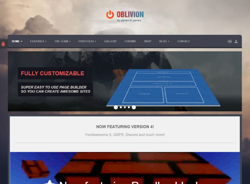 Тема WordPress для игр Oblivion
