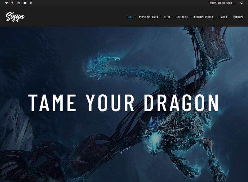 Тема Sigyn Gaming WordPress