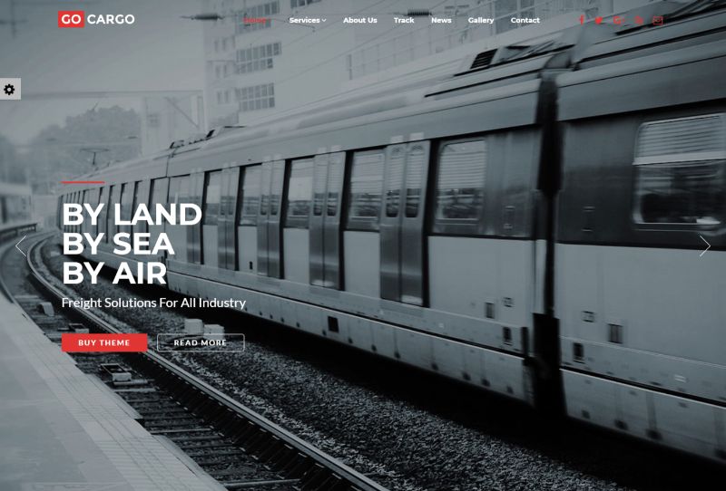 GoCargo Logistics WordPress テーマ