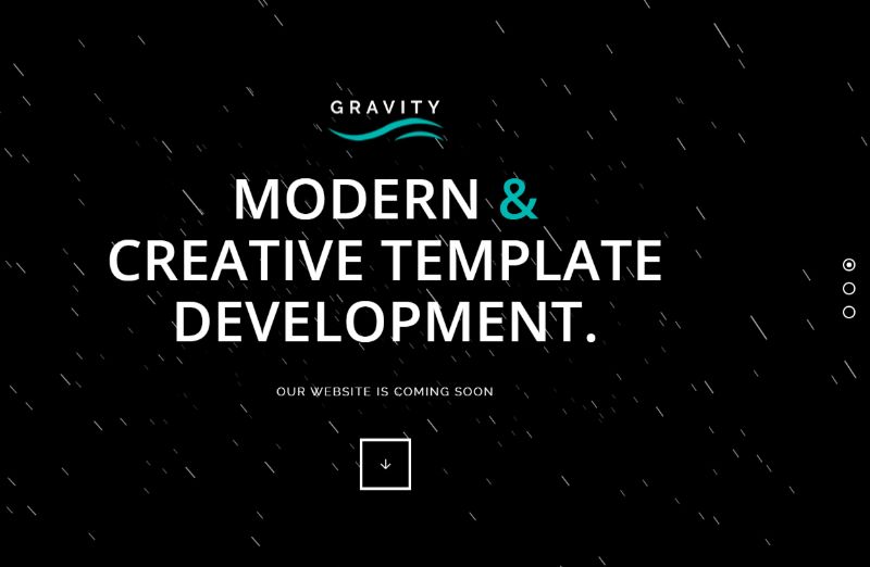 Gravity Çok Yakında WordPress Teması