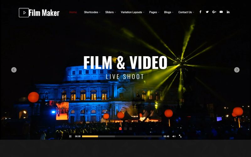 Tema de filme de filme WordPress do cineasta