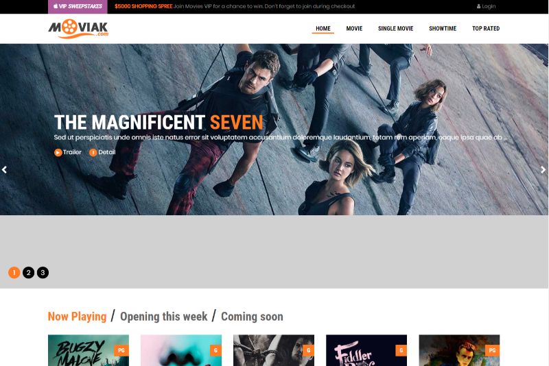 Tema de filme para WordPress AmyMovie