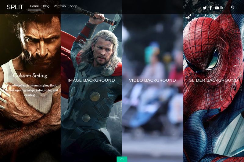 Dividir o tema do filme do WordPress