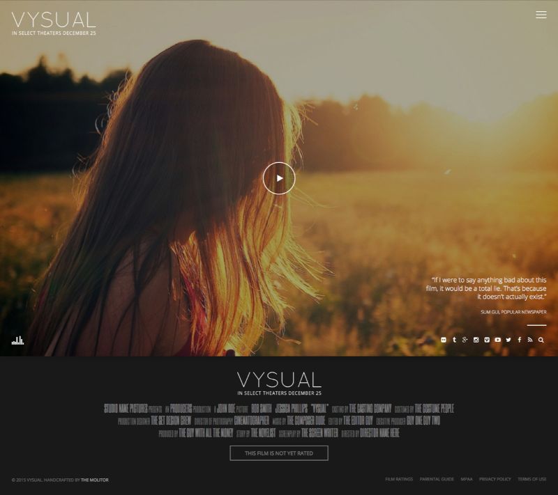 Tema de filme de filme visual do WordPress