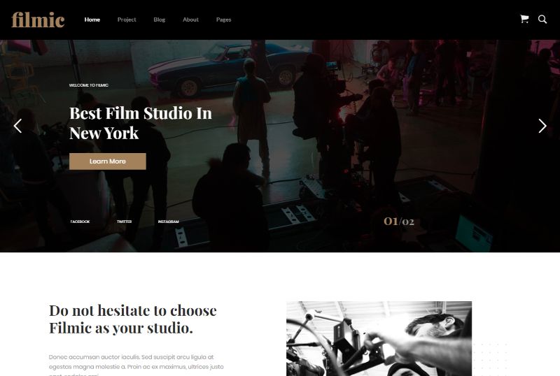 Tema de filme de filme WordPress fílmico