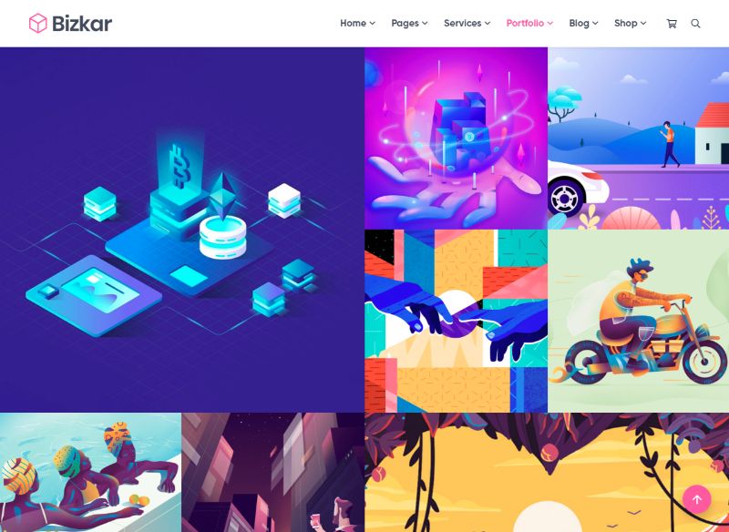 Bizkar Grid WordPress 主題