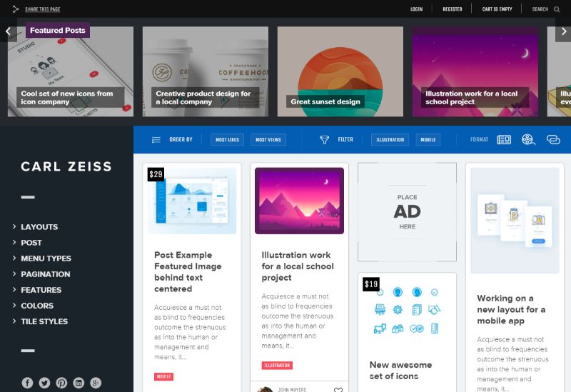 太陽網格 WordPress 主題