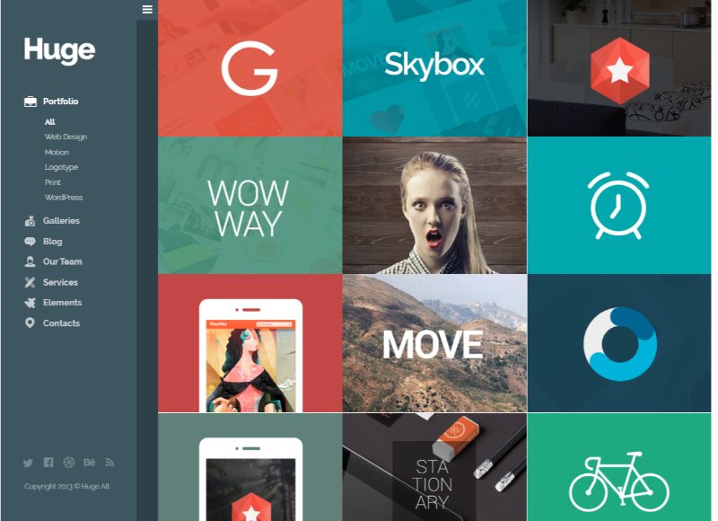 巨大的網格 WordPress 主題