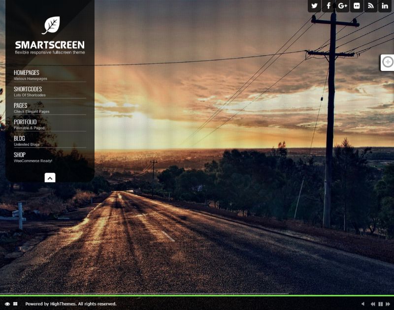 SmartScreen 왼쪽 사이드바 WordPress 테마
