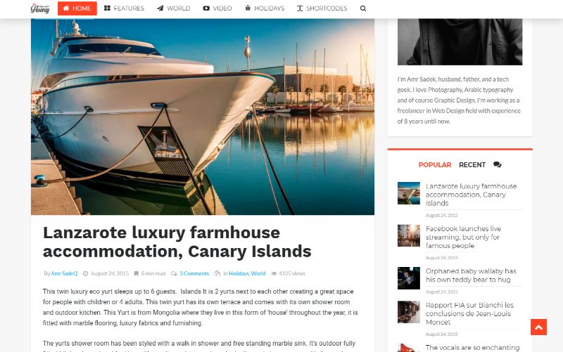 만세 오른쪽 사이드바 WordPress 테마