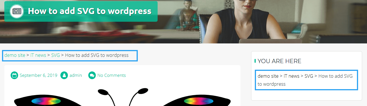記事のブレッドクラムを表示