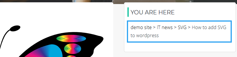 ウィジェットでブレッドクラムを表示する