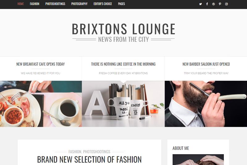 Brixton 一栏 WordPress 主题