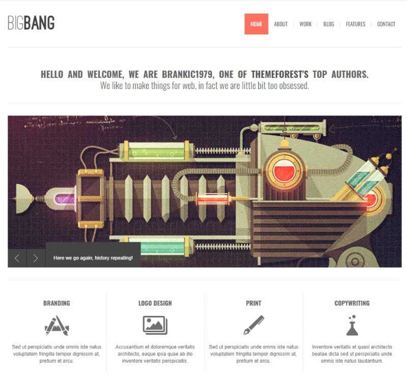 Tema WordPress pe două coloane BigBangWP