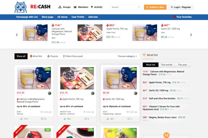 Tema WordPress pentru două coloane REHub