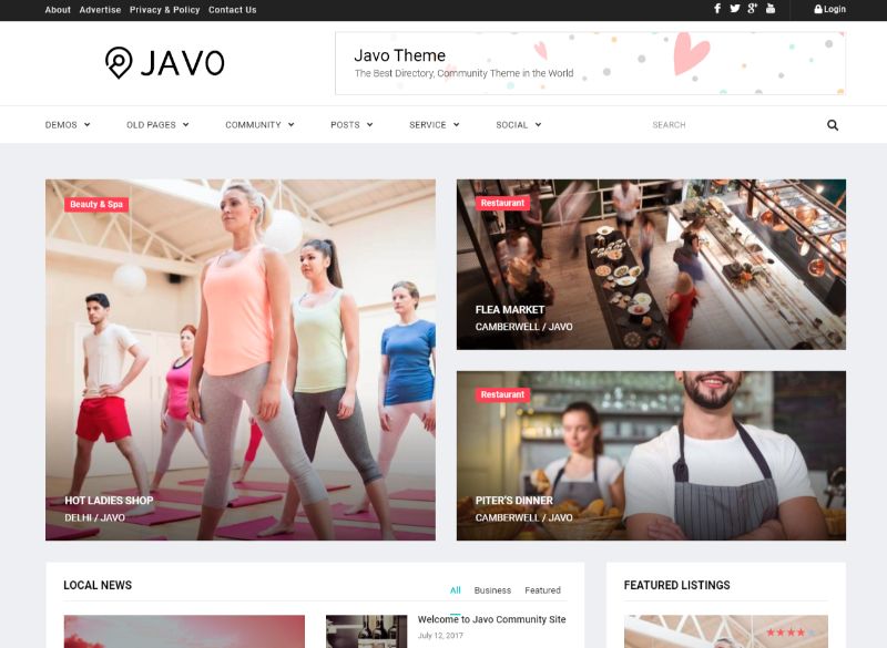 Motyw WordPress z trzema kolumnami Javo