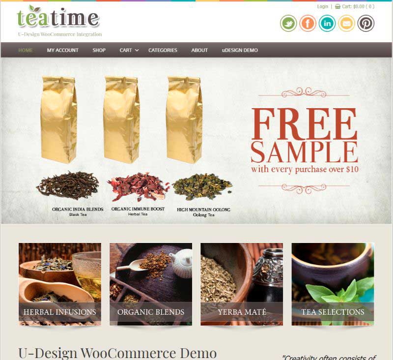 UDesign Dört Sütun WordPress Teması