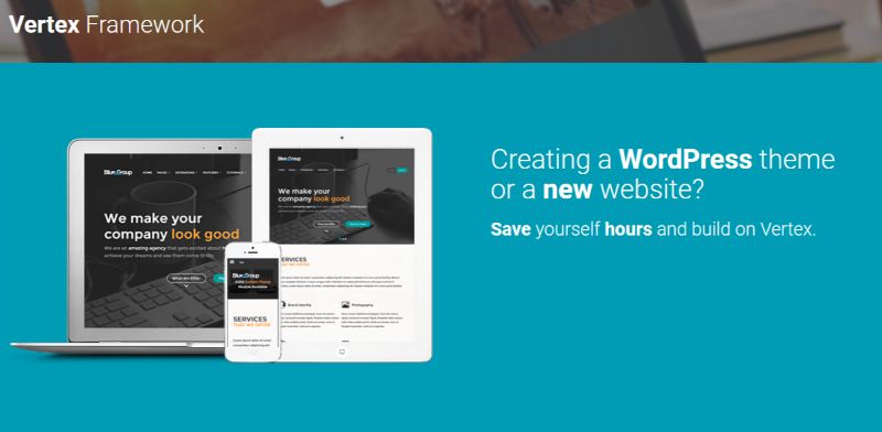 กรอบตัวเลือกชุดรูปแบบ Vertex WordPress