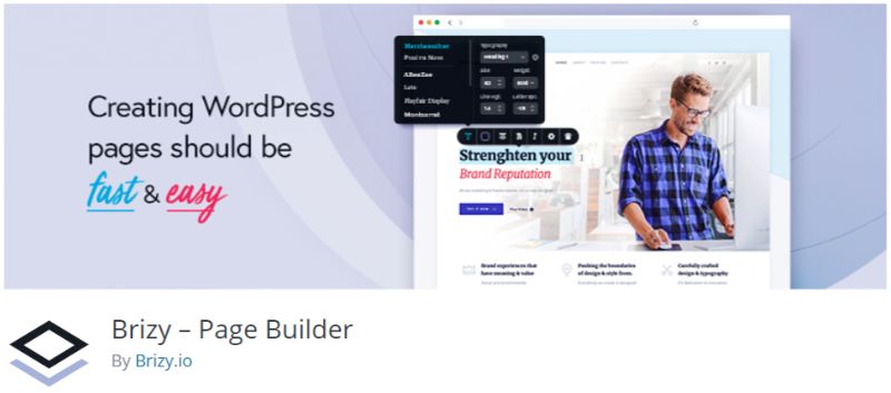 Brizy WordPress 페이지 빌더