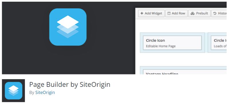 SiteOrigin 워드프레스 페이지 빌더